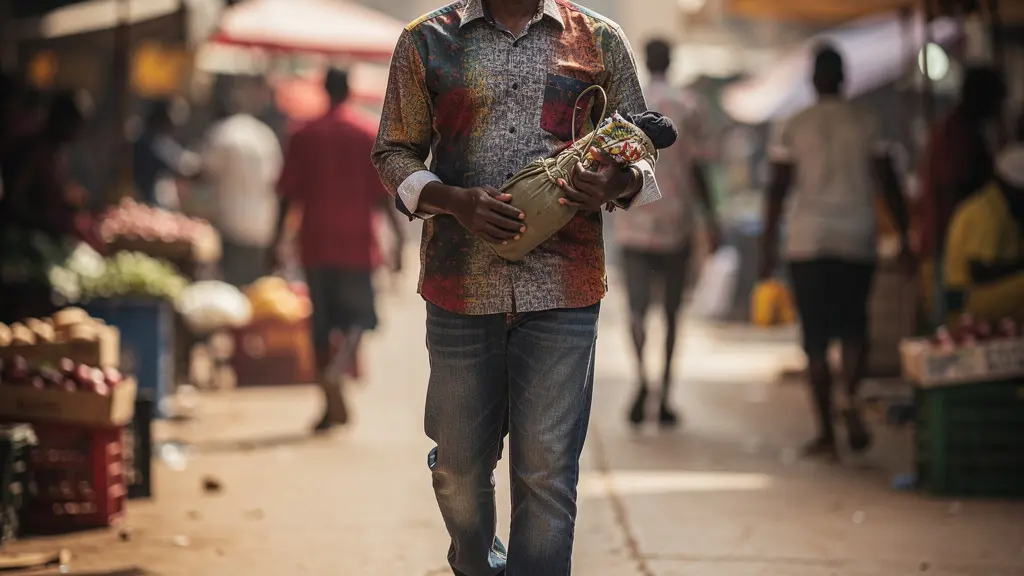 Scène de rue montrant différentes postures et comportements sécuritaires dans un environnement urbain africain